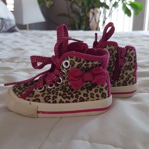 Leopard high tops sz 3 toddler